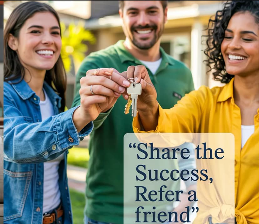 One person handing a set of house keys to another