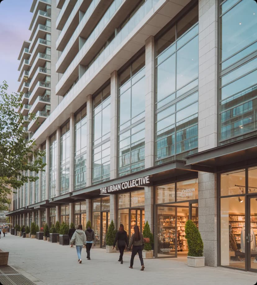 Photograph of a mixed-use building financed by Axelrad Capital
